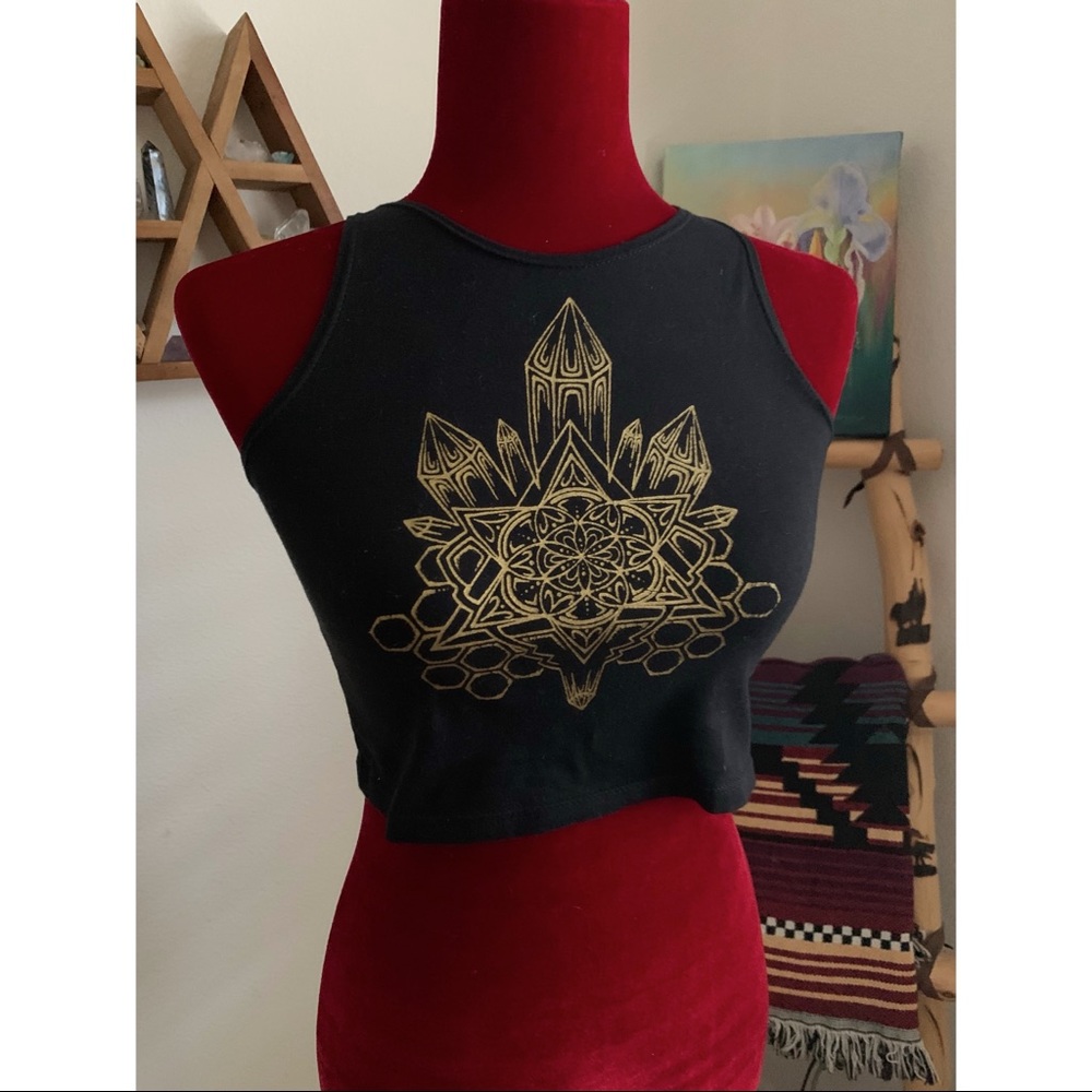 Sacred geometric crop top